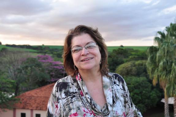 A Patrícia, mãe da Ana, na fazenda em Ribeirão Preto, no interior de São Paulo